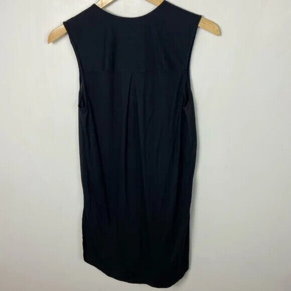 Anthropologie Ranna Gill Black Bohemian Tunic Top‎ Hippie Size XS Blouse Printed - Picture 11 of 12